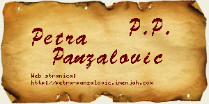 Petra Panzalović vizit kartica